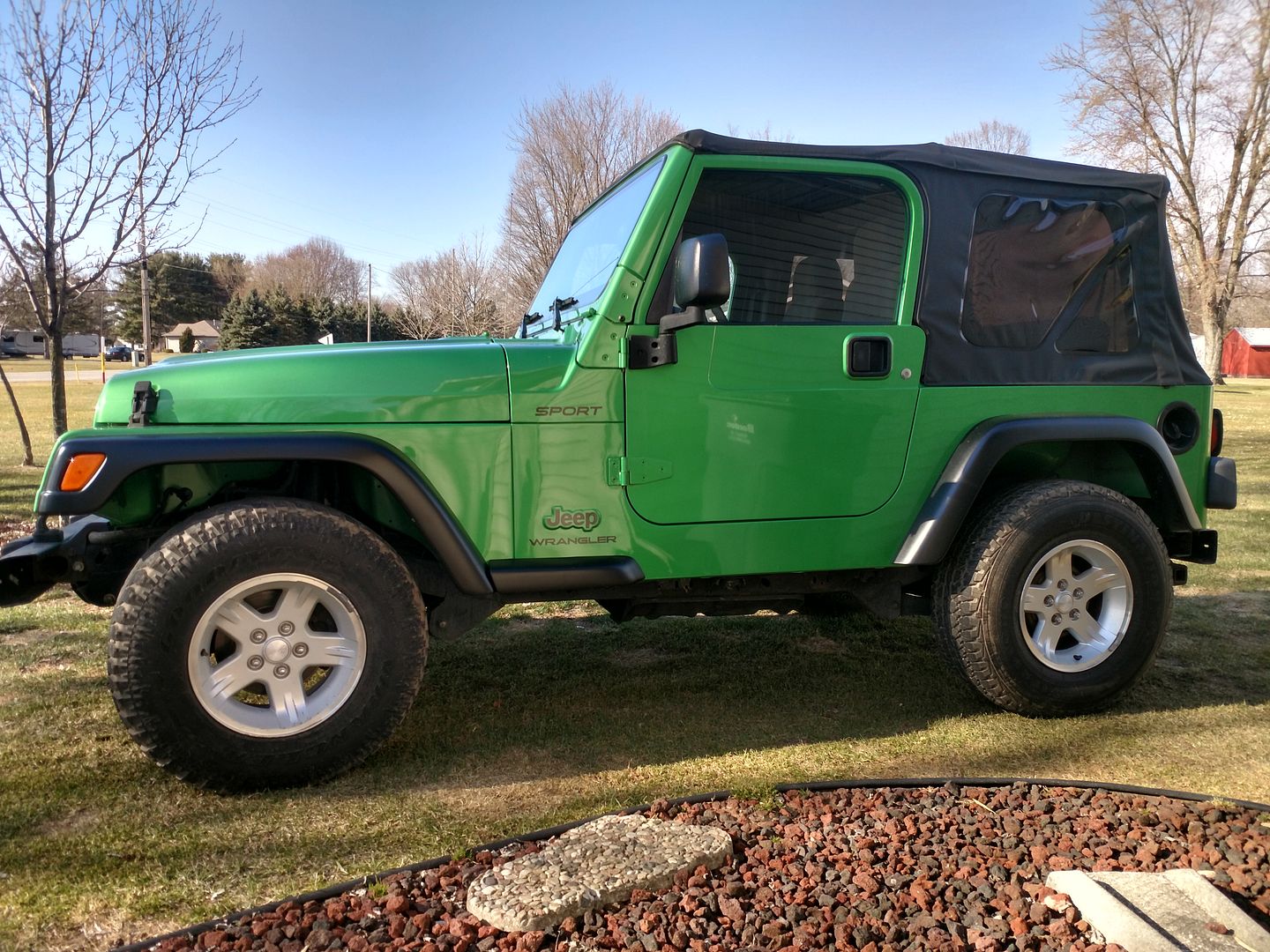 2004 Electric Green Jeep Wrangler Sport Pirate 4x4
